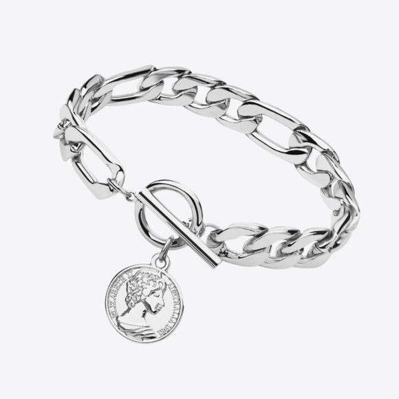 Chunky Chain Toggle Clasp Bracelet For Women - Picture 5 of 6